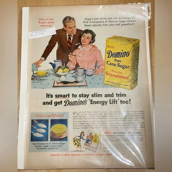 Domino’s Sugar Vintage Ad- from Life Magazine- August 8, 1955. 14” by 11” - Picture 2 of 5